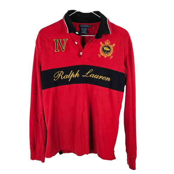 Ralph Lauren Challenge Cup Womens Polo Size M IV Embroidered Crest Spellout Pony - Picture 1 of 9